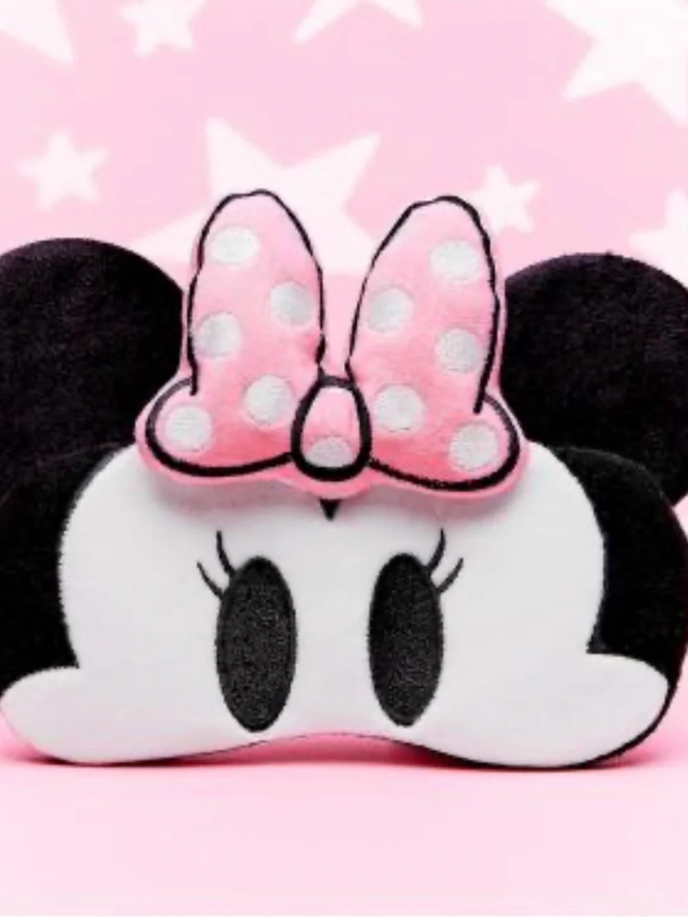 Disney Minnie Mouse Plush Sleep Mask - Pink, Black & White